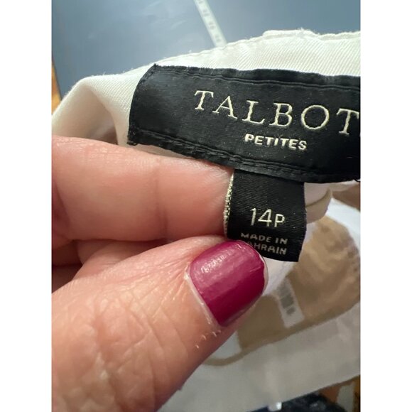 Talbots Womens White Cotton Spandex Blend Shorts 14P Stretch Vacation - Picture 9 of 11
